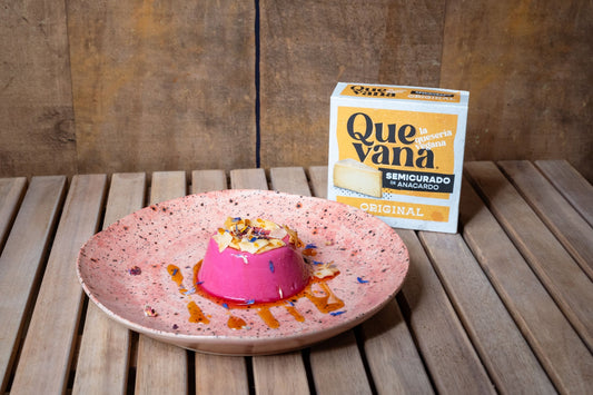 Receta: Flan rosado de queso vegano